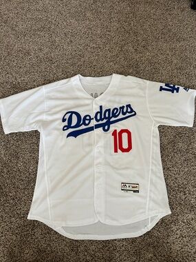 Majestic LA Dodgers Justin Turner #10 White Home Baseball Jersey Men's Size 44